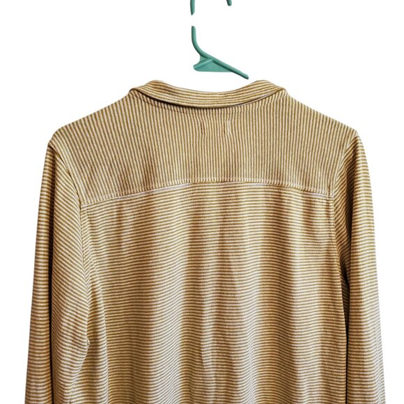 POETRY Hemp Organic Cotton Button Up Neutral Blouse Size 8 - Picture 5 of 15